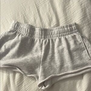 Garage Gray Athletic Shorts with Elastic Waistband